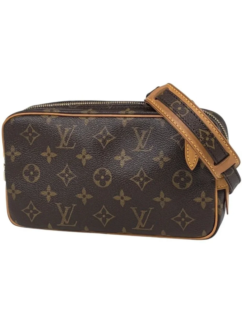 Louis Vuitton Pochette Marly Bandouliere Shoulder Bag Crossbody Monogram Brown